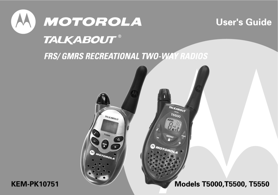 Motorola T5500, T5550 manual 