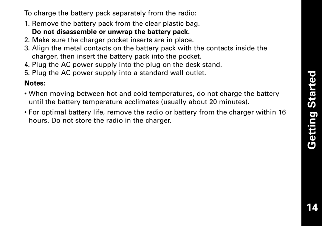 Motorola T5950 series manual Getting Started 