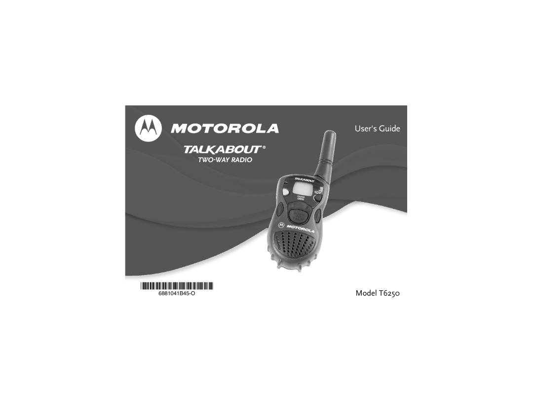 Motorola T6250 manual @6881041B45@ 