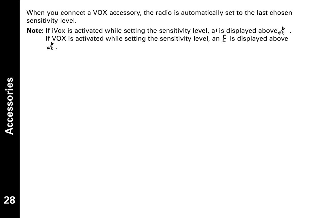 Motorola T6530, T6500, T6550, Motorola two-way radio warranty Accessories 