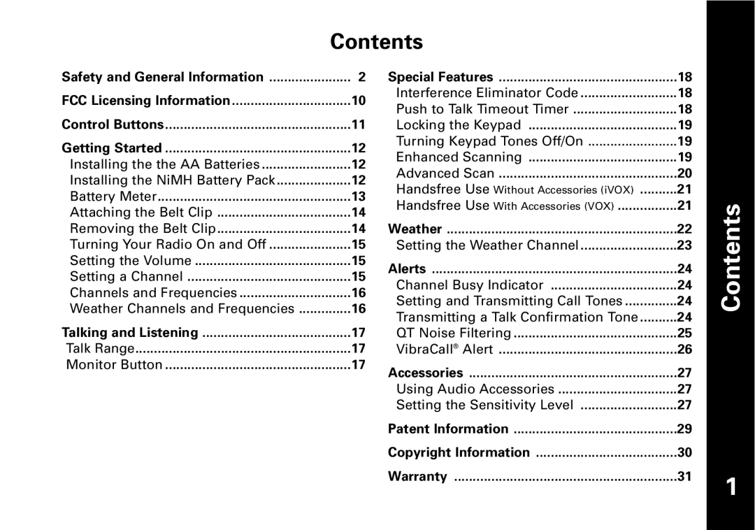 Motorola T6530, T6550 manual Contents 