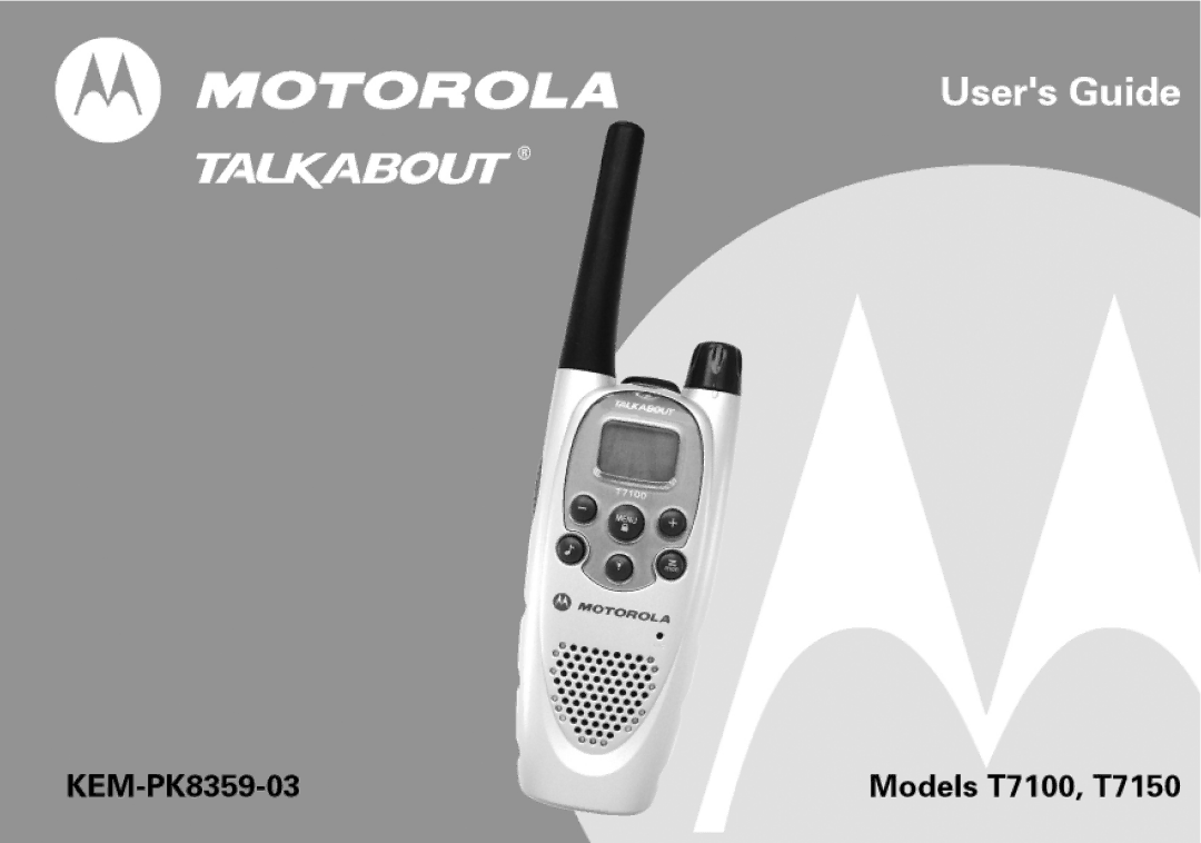 Motorola T7100 manual 