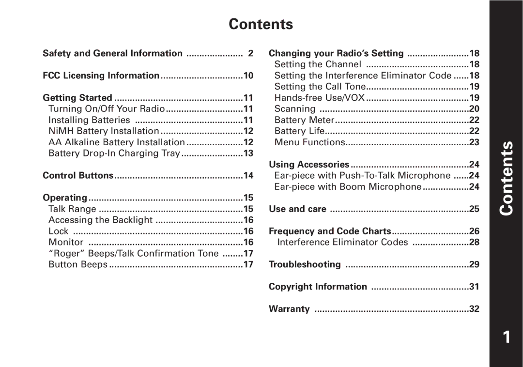 Motorola T7100 manual Contents 