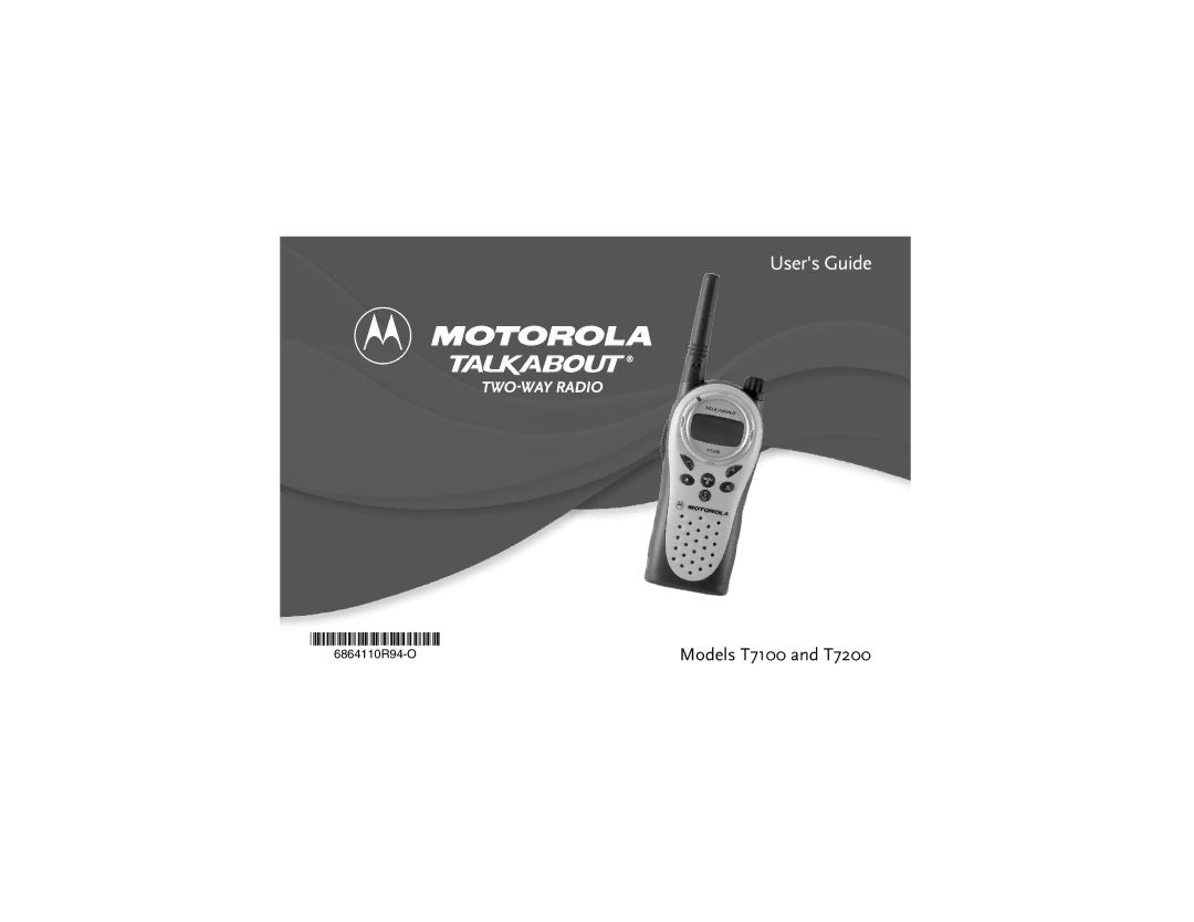 Motorola T7200 manual @6864110R94@ 