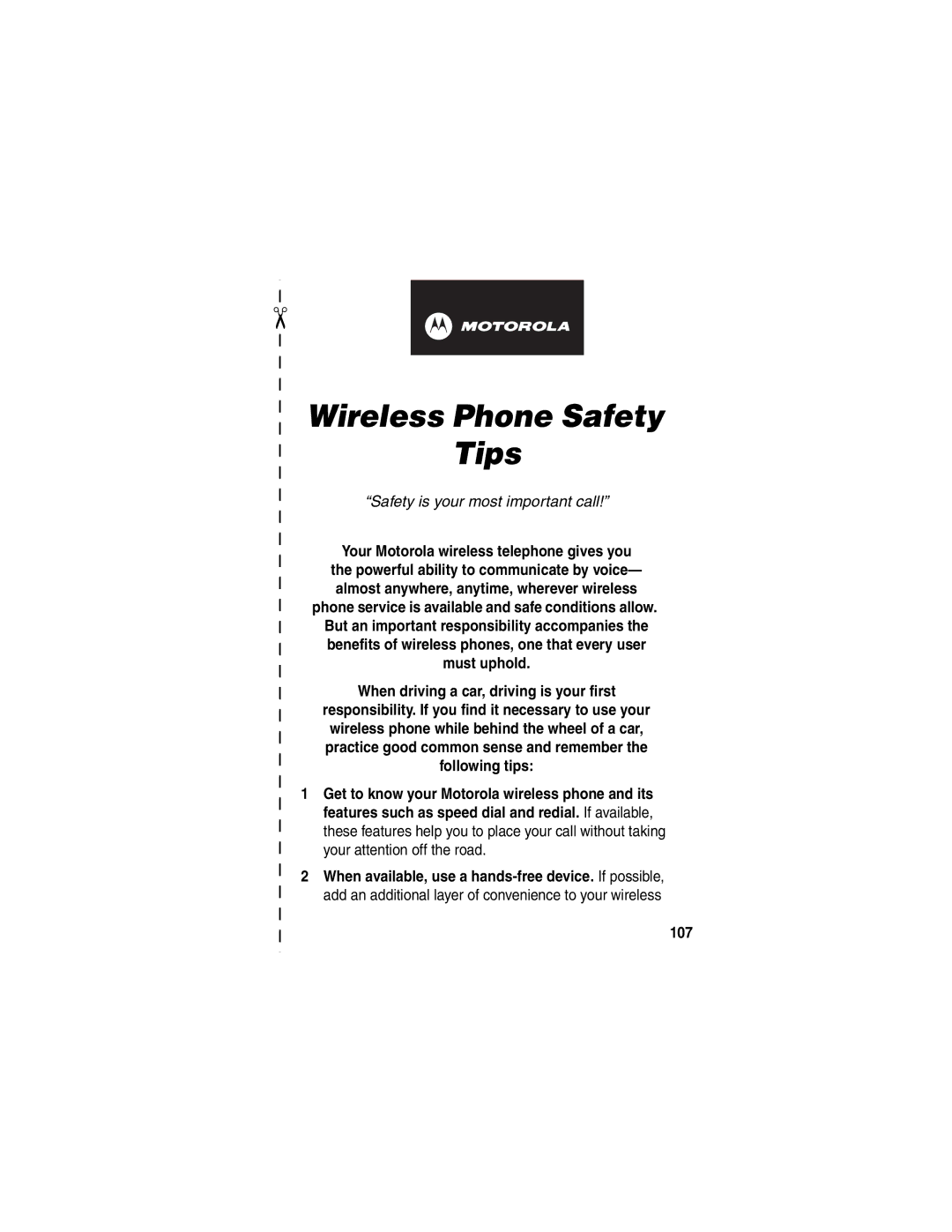 Motorola T722i manual Wireless Phone Safety Tips 