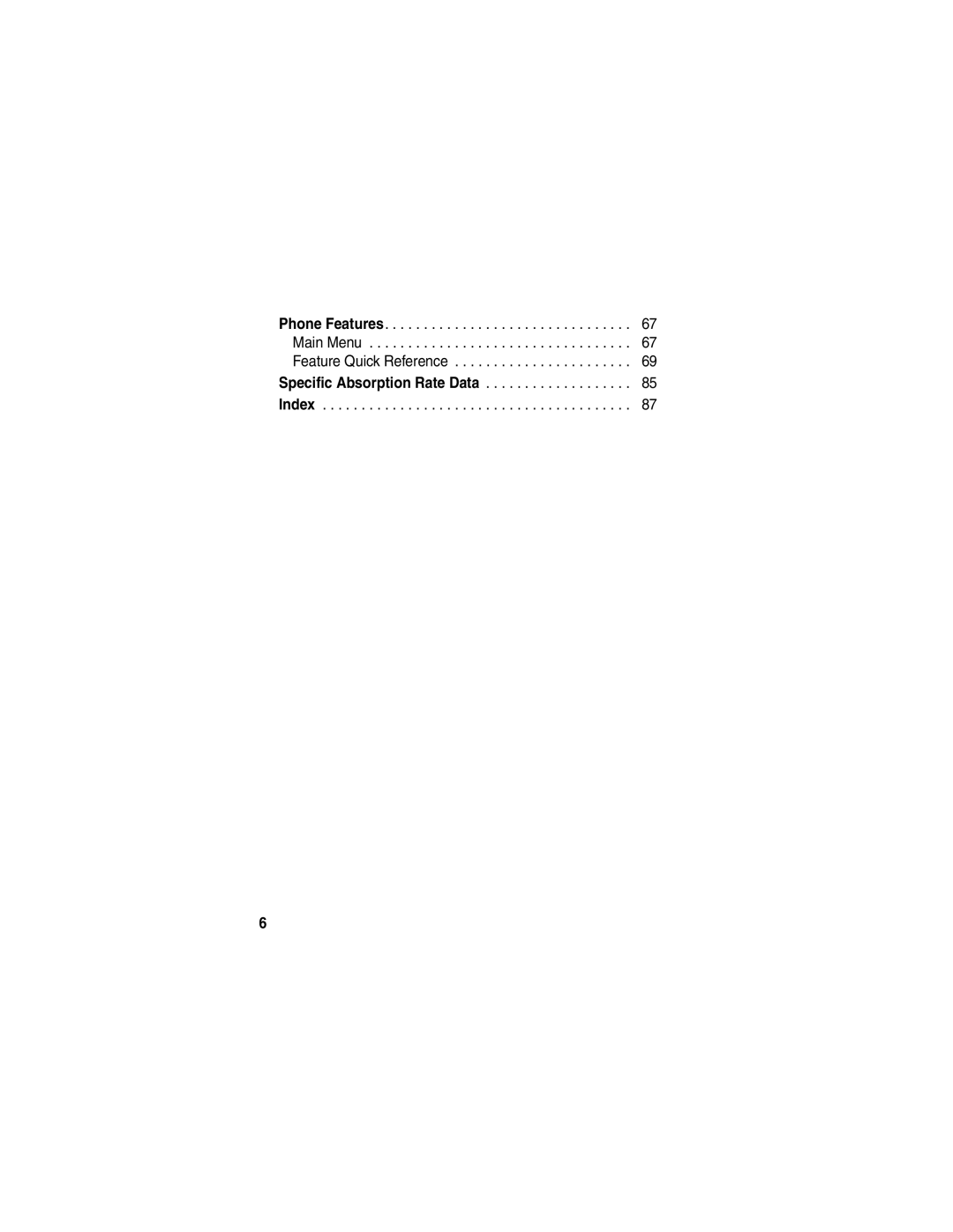 Motorola T725 manual Index 