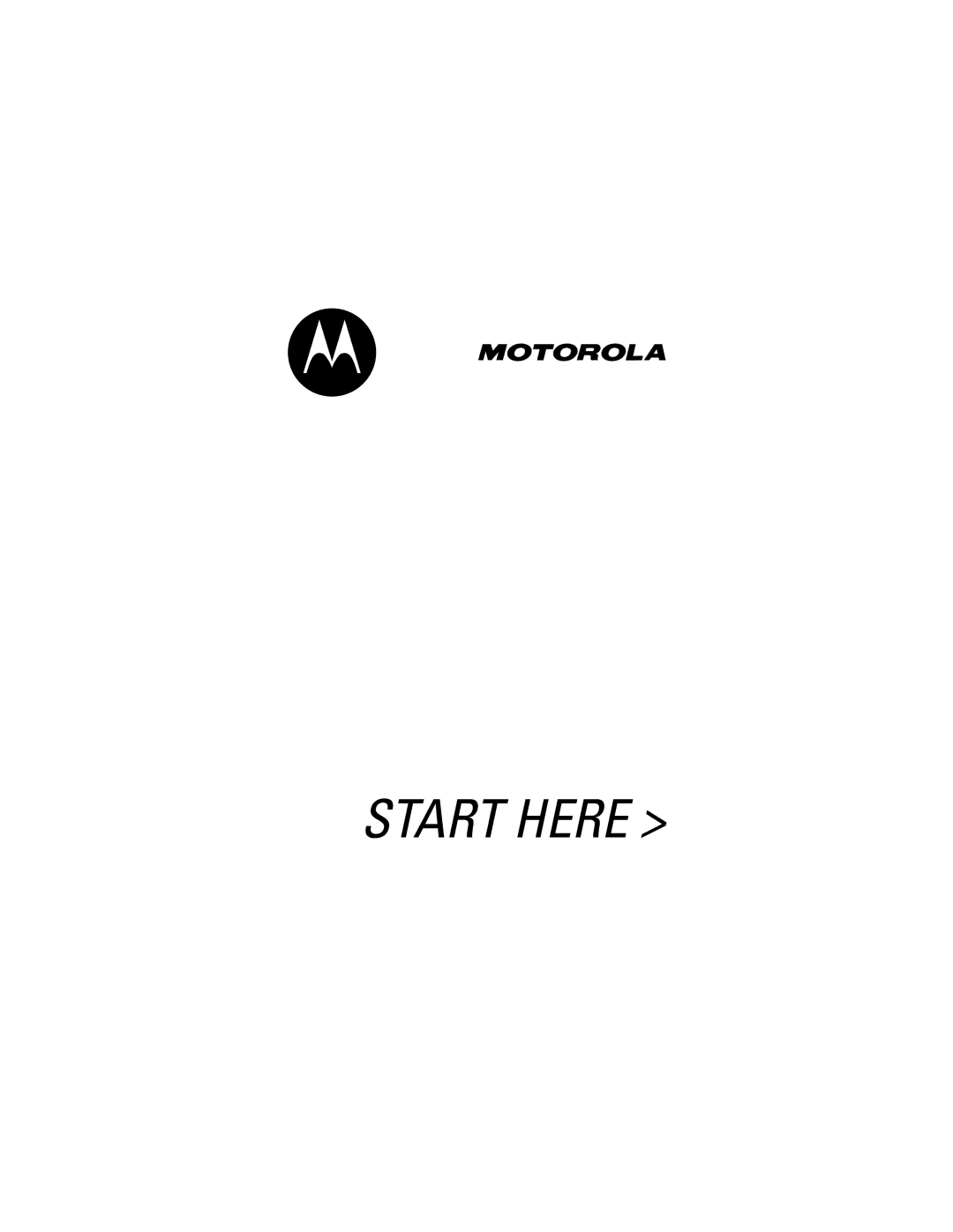 Motorola T731 manual Start Here 