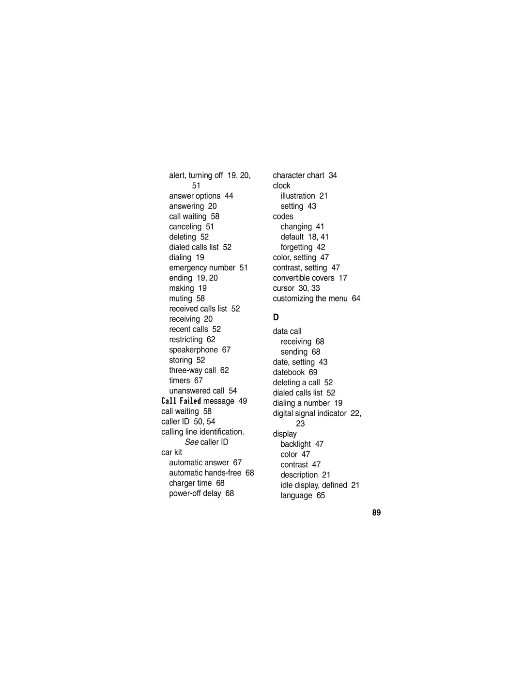 Motorola T731 manual Calling line identification. See caller ID 