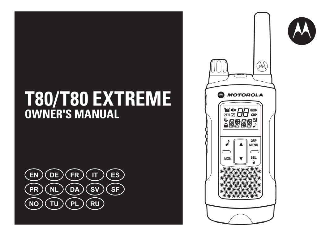 Motorola T80 EXTREME owner manual T80/T80 Extreme 