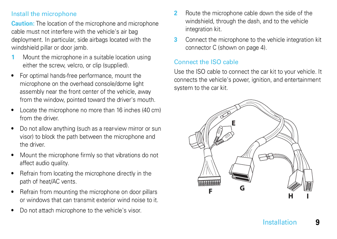 Motorola 68014301013, TK30 manual Install the microphone 