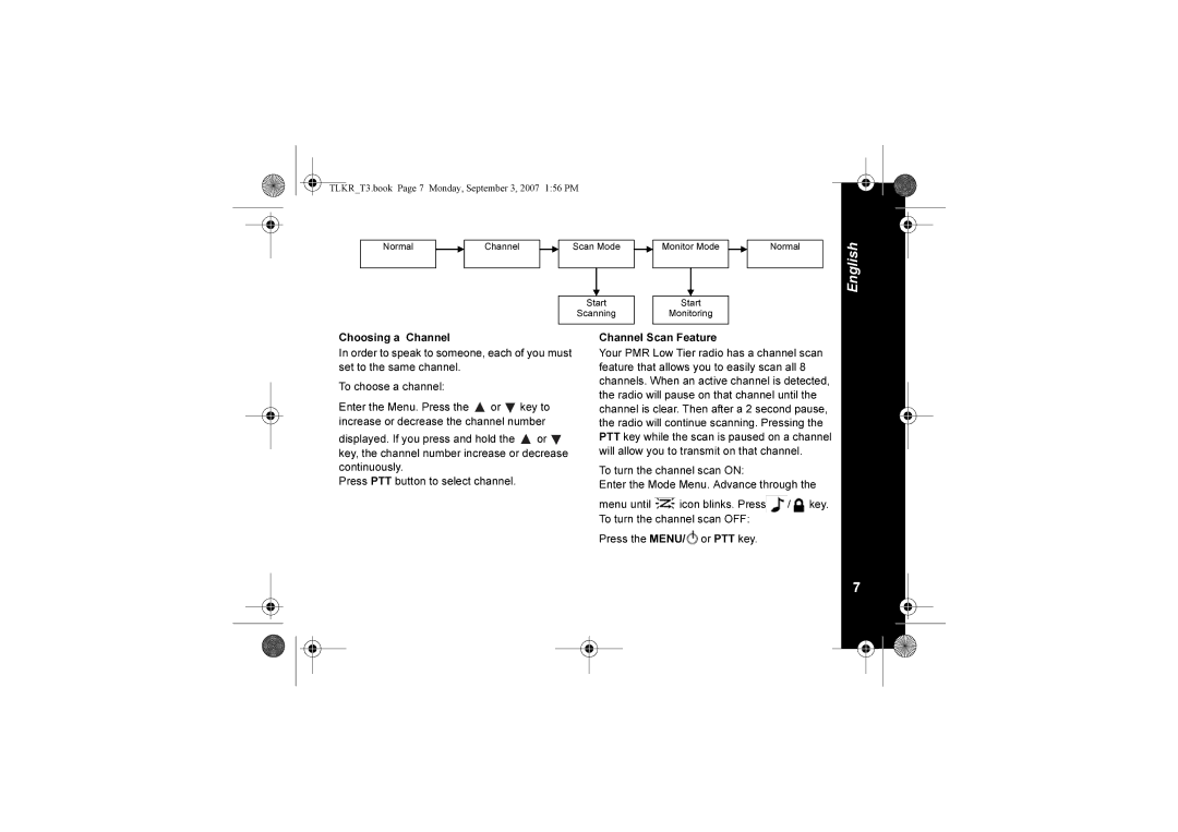 Motorola TLKR T3 owner manual English 