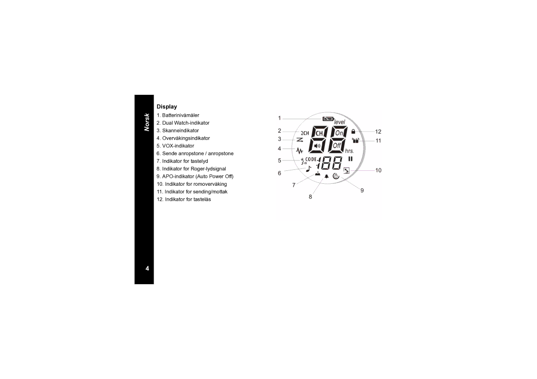 Motorola TLKR T6 owner manual Display 