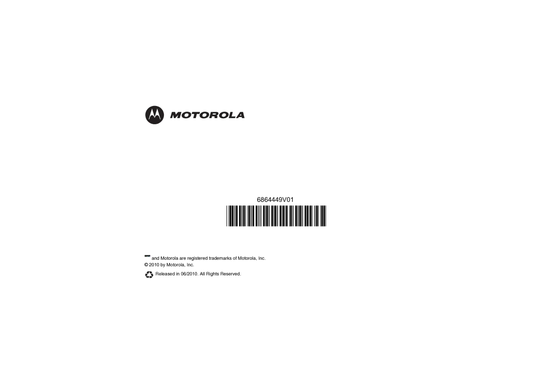 Motorola TLKR T6 owner manual @6864449V01@ 