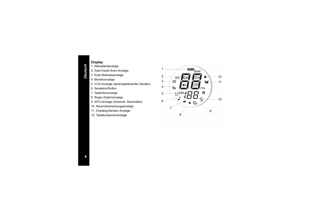 Motorola TLKR T6 owner manual Display 