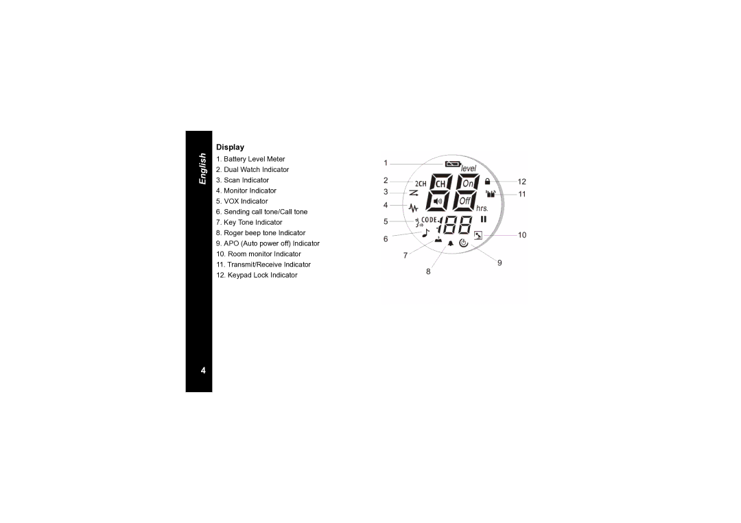 Motorola TLKR T6 owner manual Display 