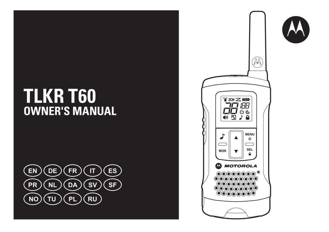Motorola TLKR T60 owner manual Tlkr T60 