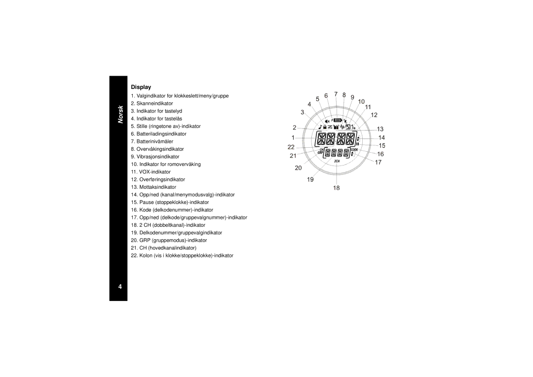 Motorola TLKR T8 owner manual Display 