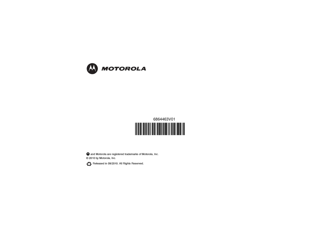 Motorola TLKR T8 owner manual 6864463V01 