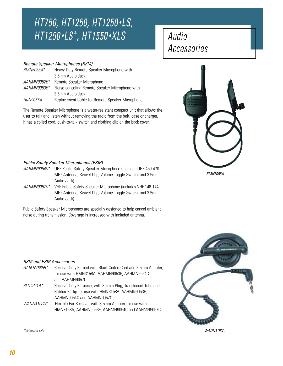 Motorola TM HT1250 Remote Speaker Microphones RSM, Public Safety Speaker Microphones PSM, RSM and PSM Accessories 