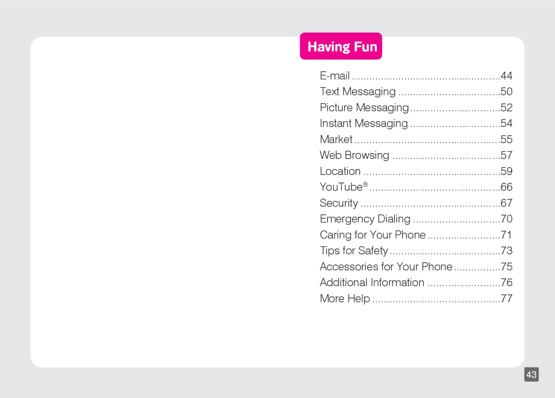 Motorola TM1668 manual Having Fun 