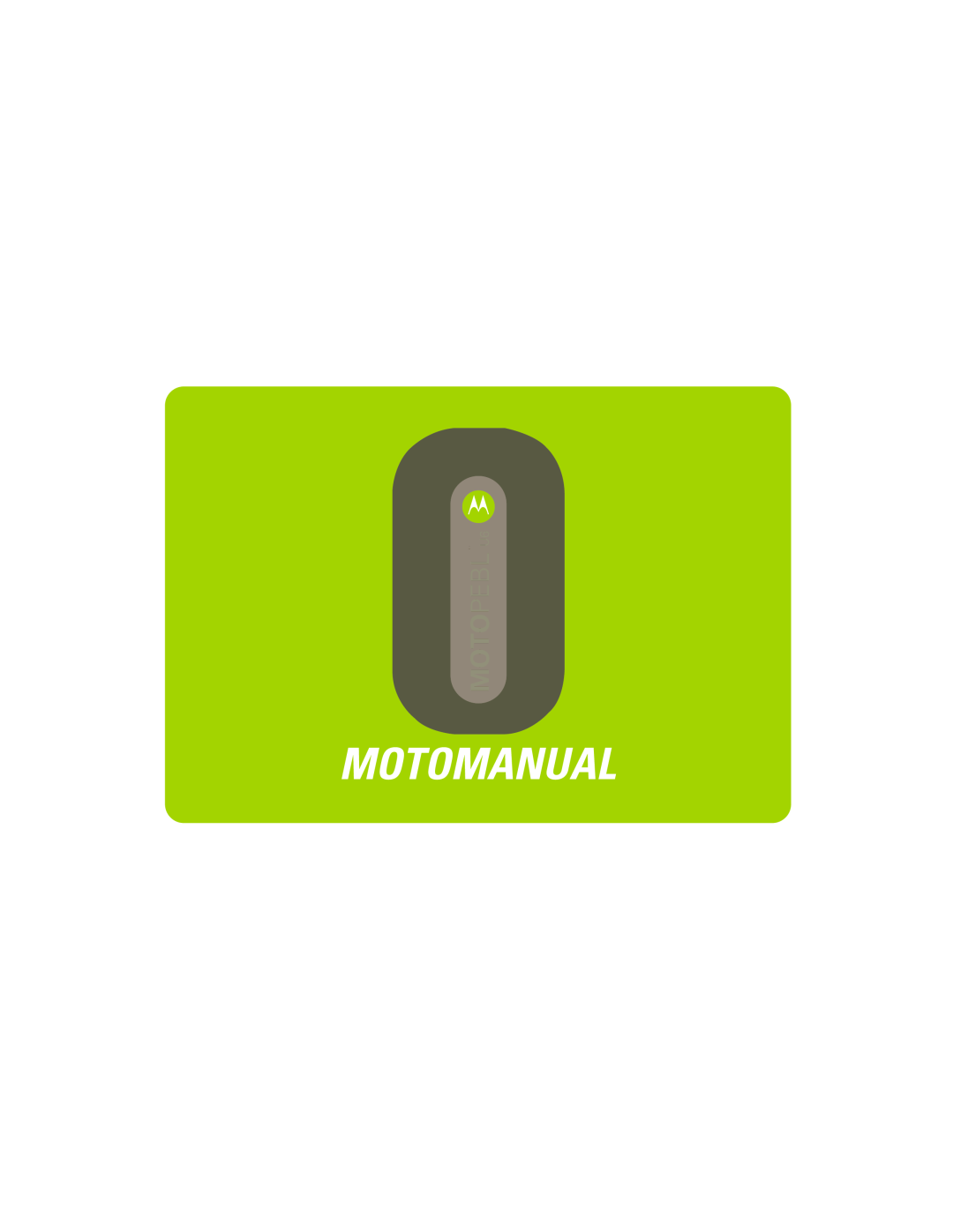 Motorola U6 manual Motomanual 