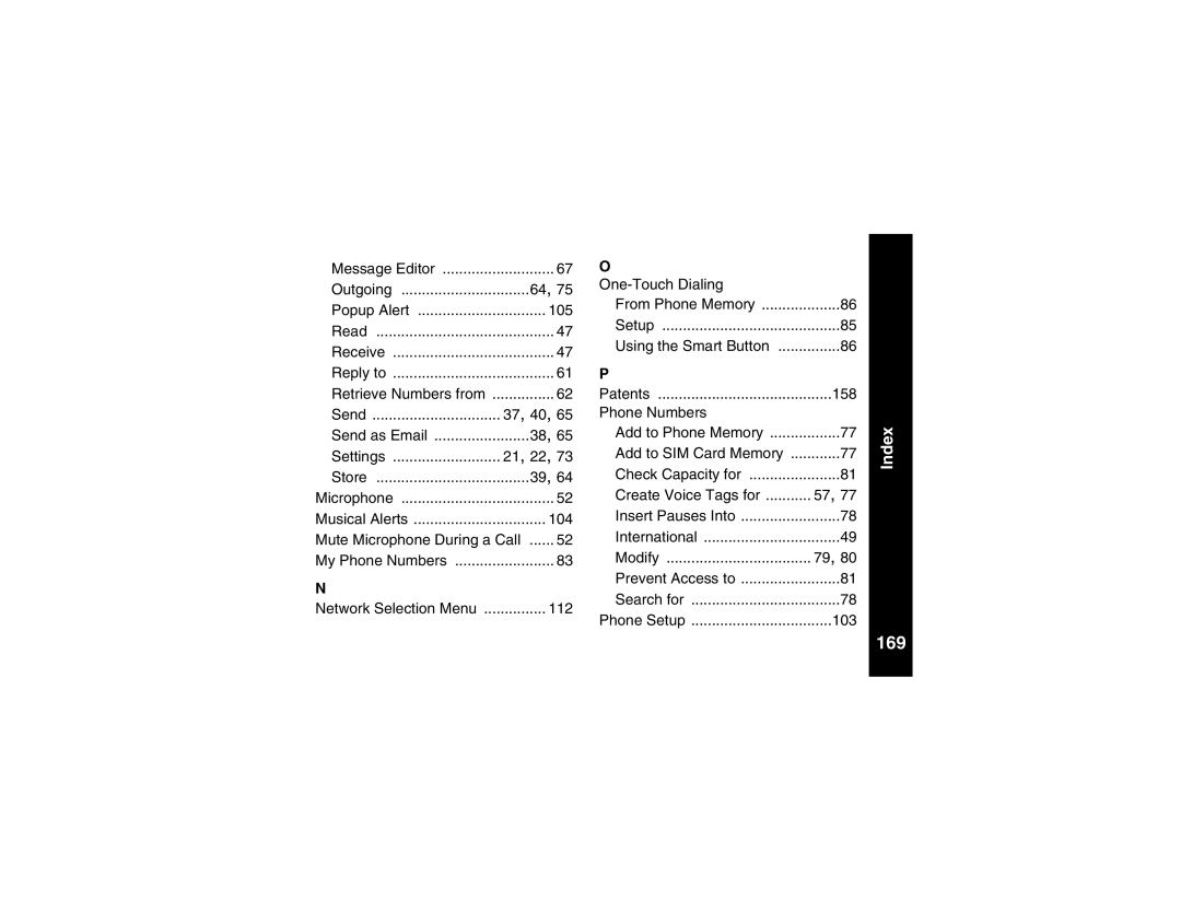 Motorola V101 manual 169 