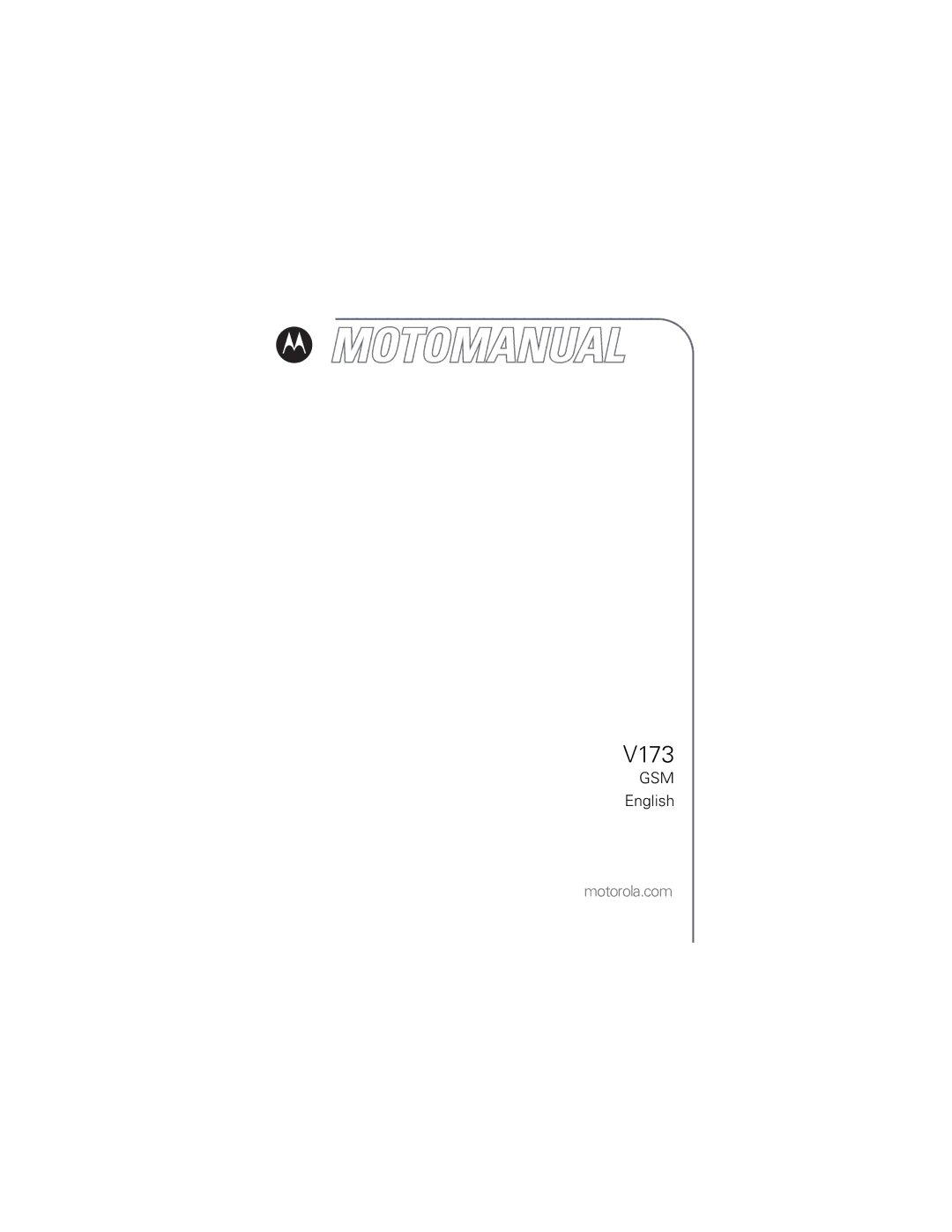 Motorola V173 manual 