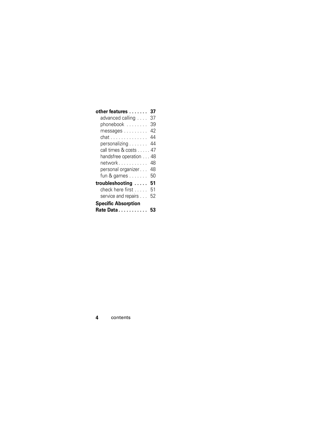 Motorola V176 manual Specific Absorption Rate Data 