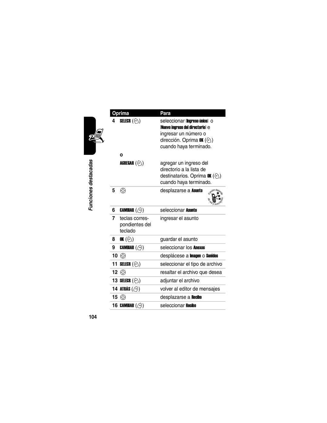 Motorola V188 manual 104 