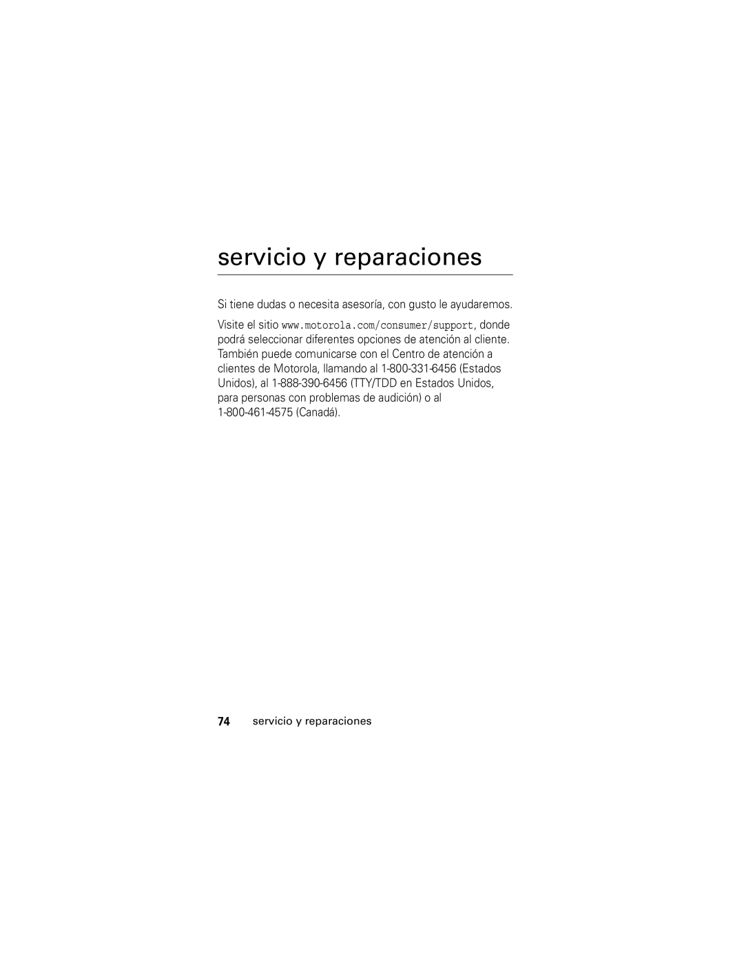 Motorola V190 manual Servicio y reparaciones, Si tiene dudas o necesita asesoría, con gusto le ayudaremos 