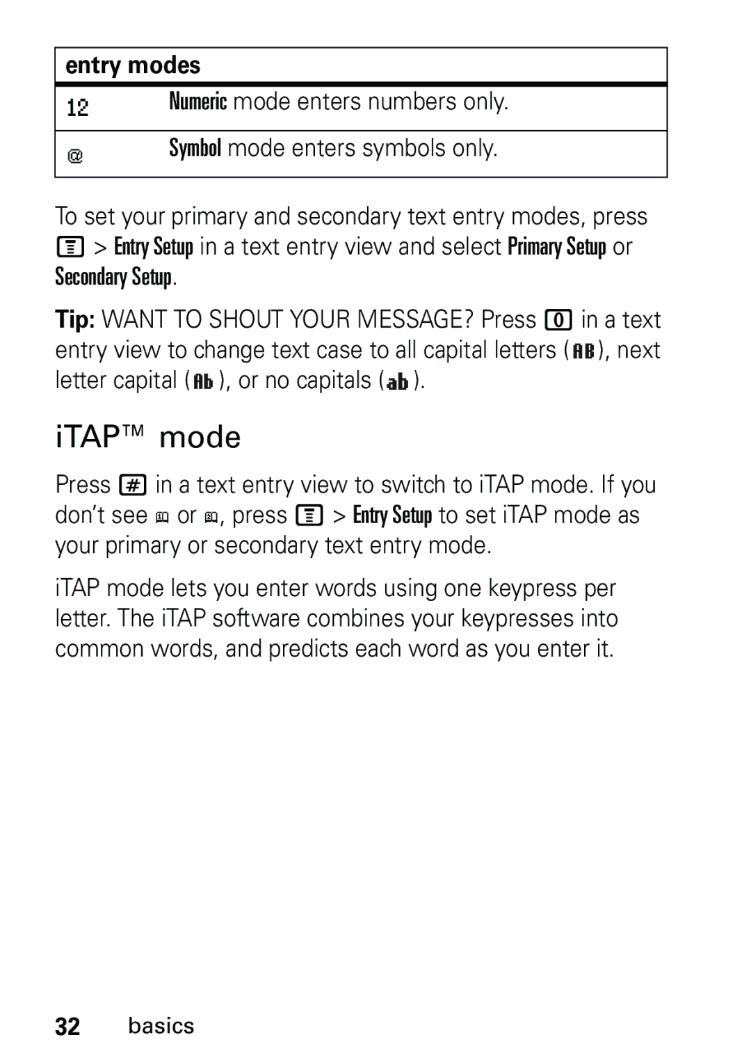 Motorola V191 user manual ITAP mode 