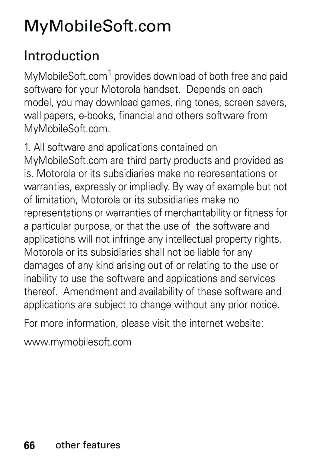 Motorola V191 user manual MyMobileSoft.com, Introduction 