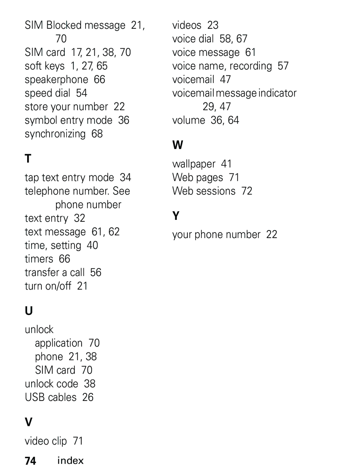 Motorola V191 user manual Your phone number 