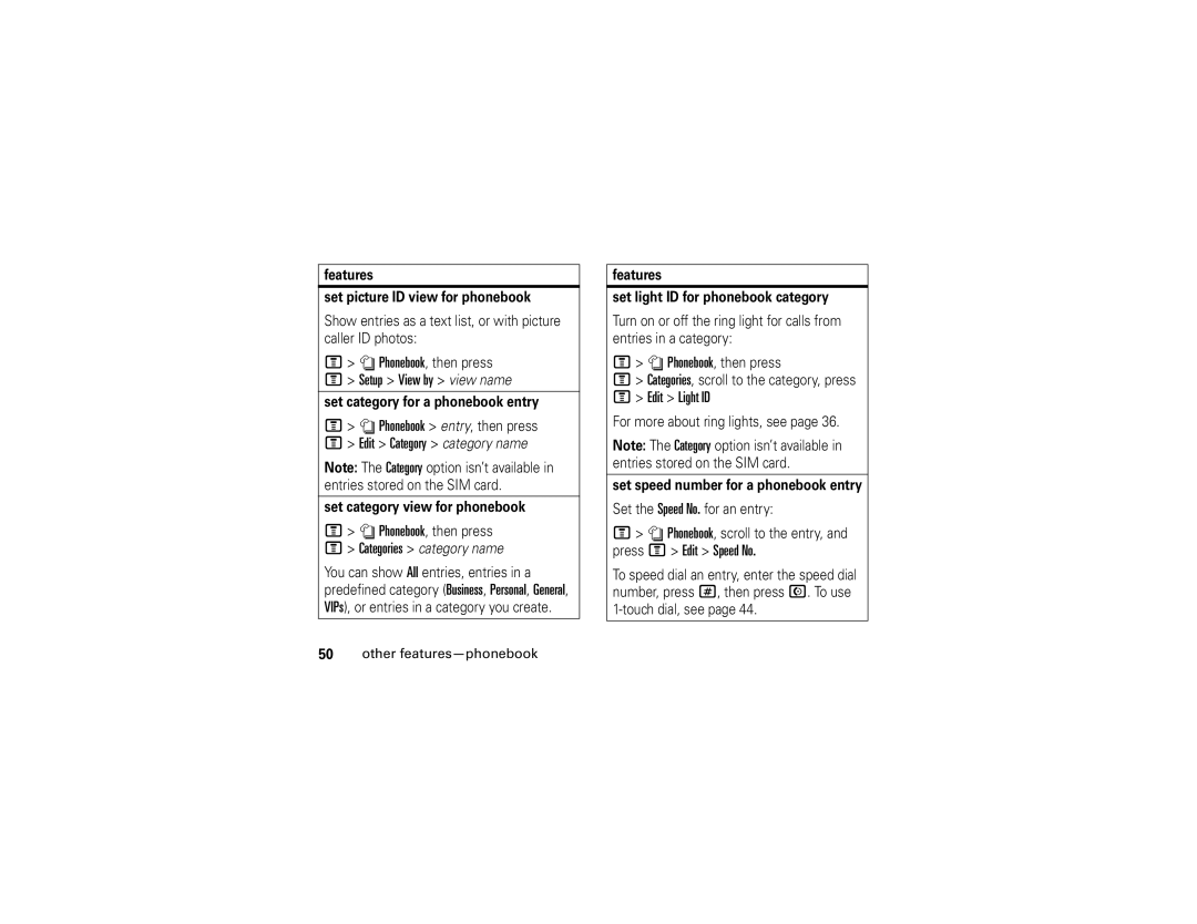 Motorola V195 manual Setup View by view name 