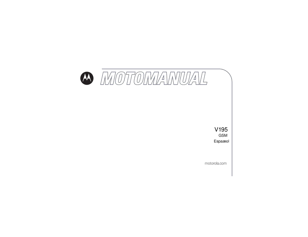 Motorola V195 manual Español 