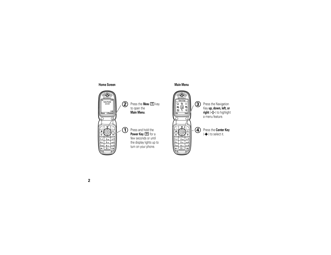 Motorola V197 manual Press the Navigation 