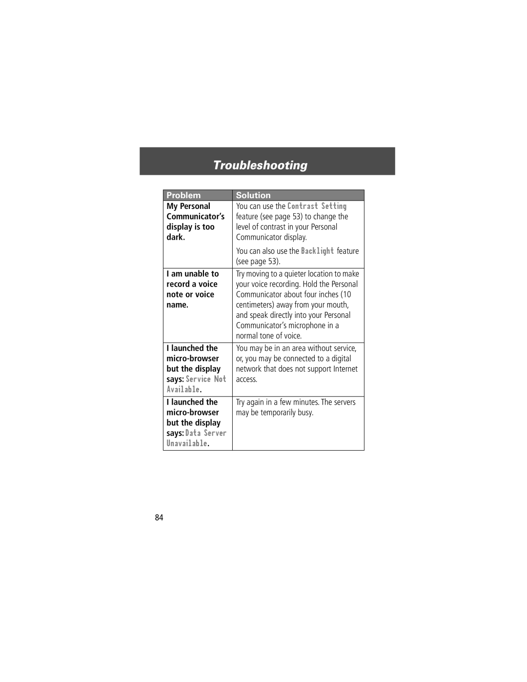 Motorola V200 manual My Personal You can use the Contrast Setting 