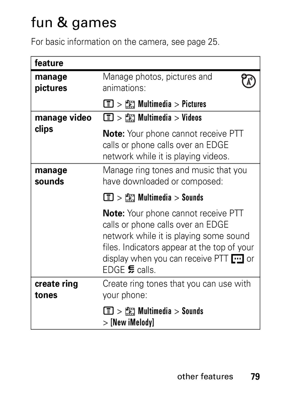 Motorola V235 GSM Series manual Fun & games 