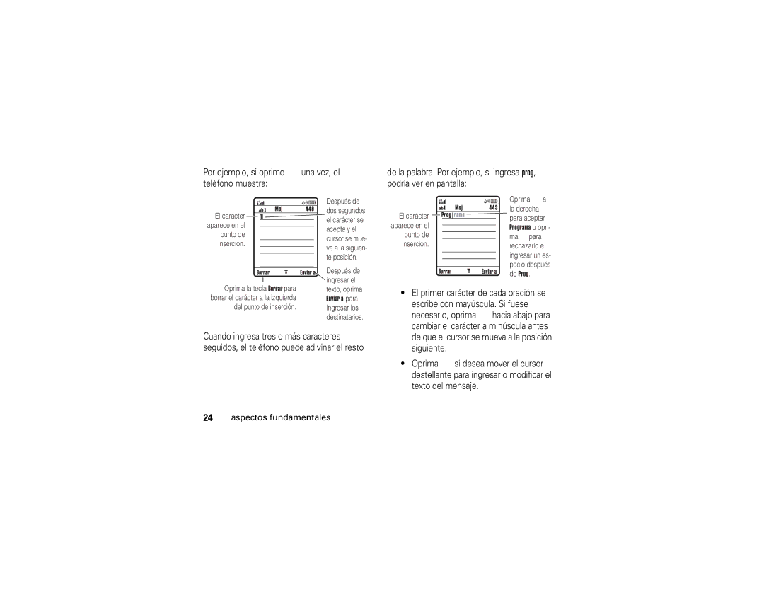 Motorola V235 manual Por ejemplo, si oprime 8 una vez, el teléfono muestra 