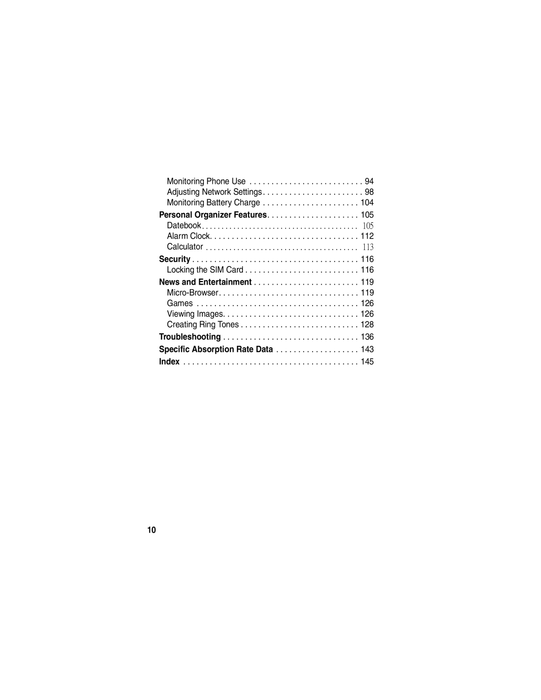 Motorola V290 manual Monitoring Battery Charge 