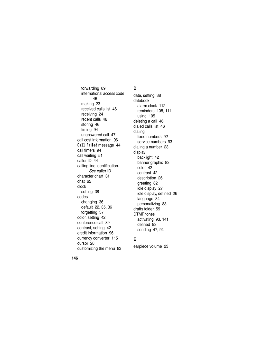 Motorola V290 manual 146 