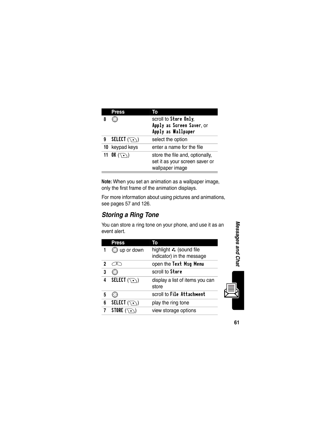 Motorola V290 manual Storing a Ring Tone, Scroll to Store Only, Select the option, Play the ring tone 