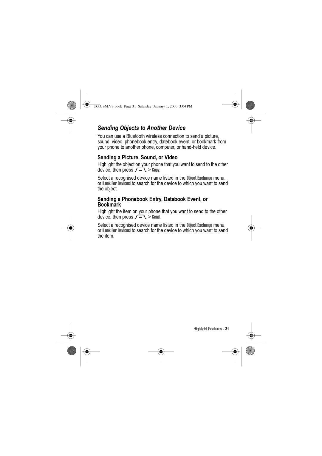 Motorola V3 manual Sending Objects to Another Device, Sending a Picture, Sound, or Video 