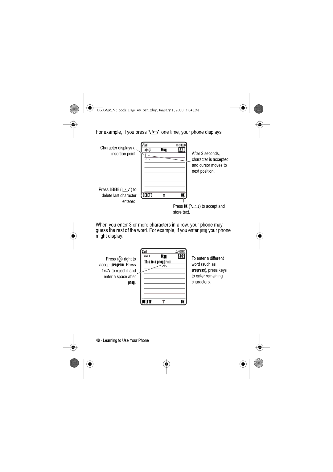 Motorola V3 manual For example, if you press 8one time, your phone displays, Ram 