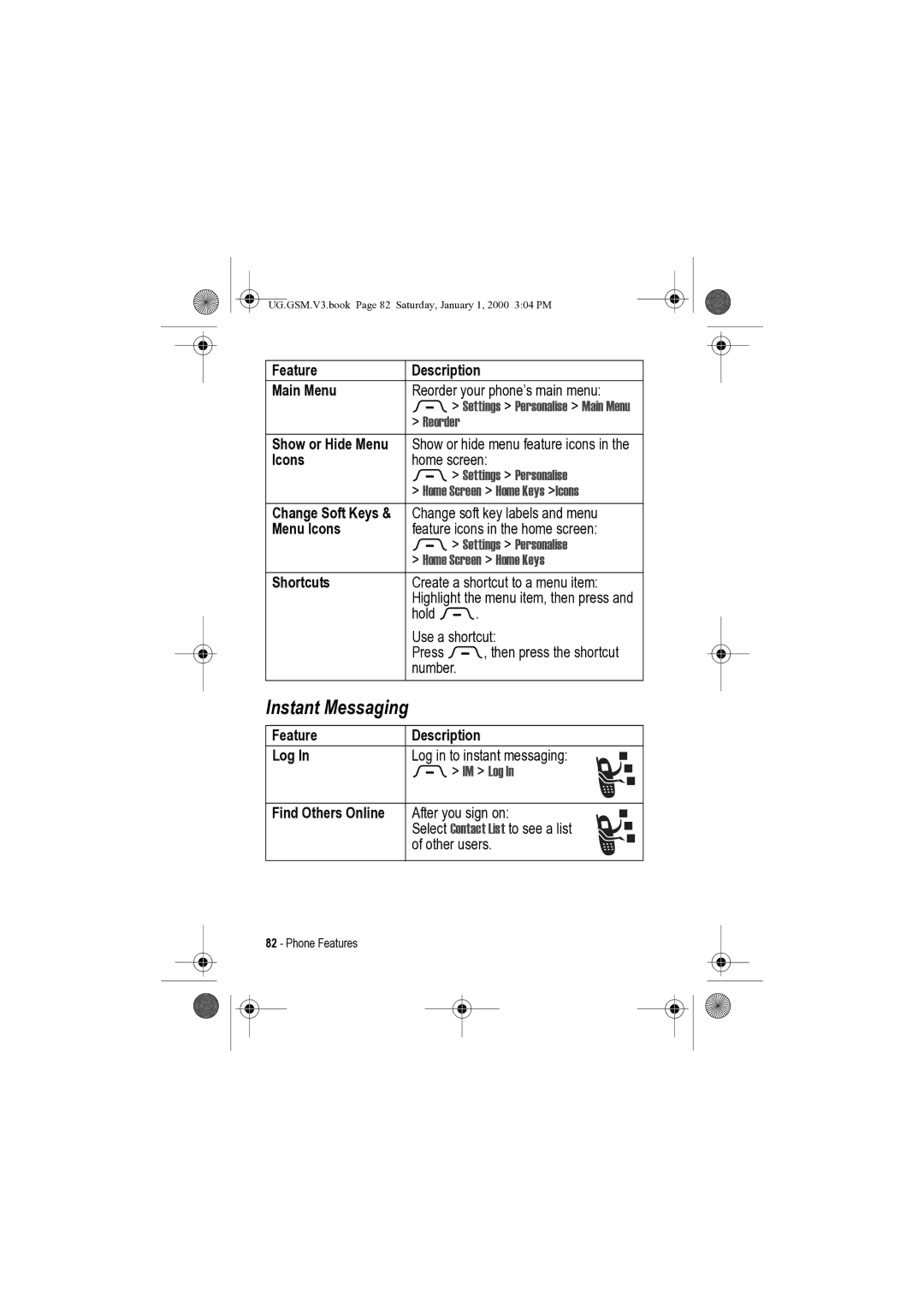 Motorola V3 manual Instant Messaging 