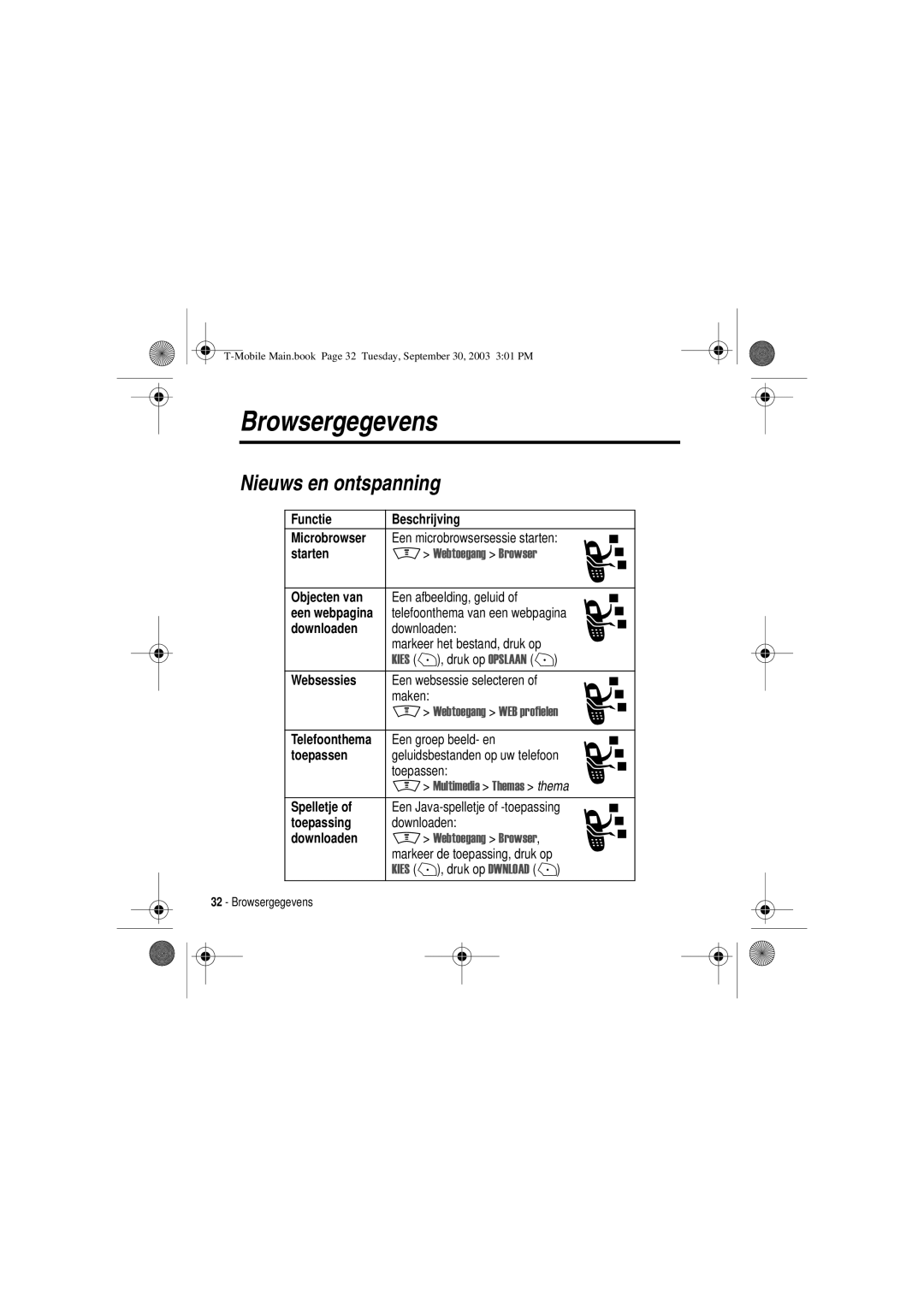 Motorola V300 manual Browsergegevens, Nieuws en ontspanning 