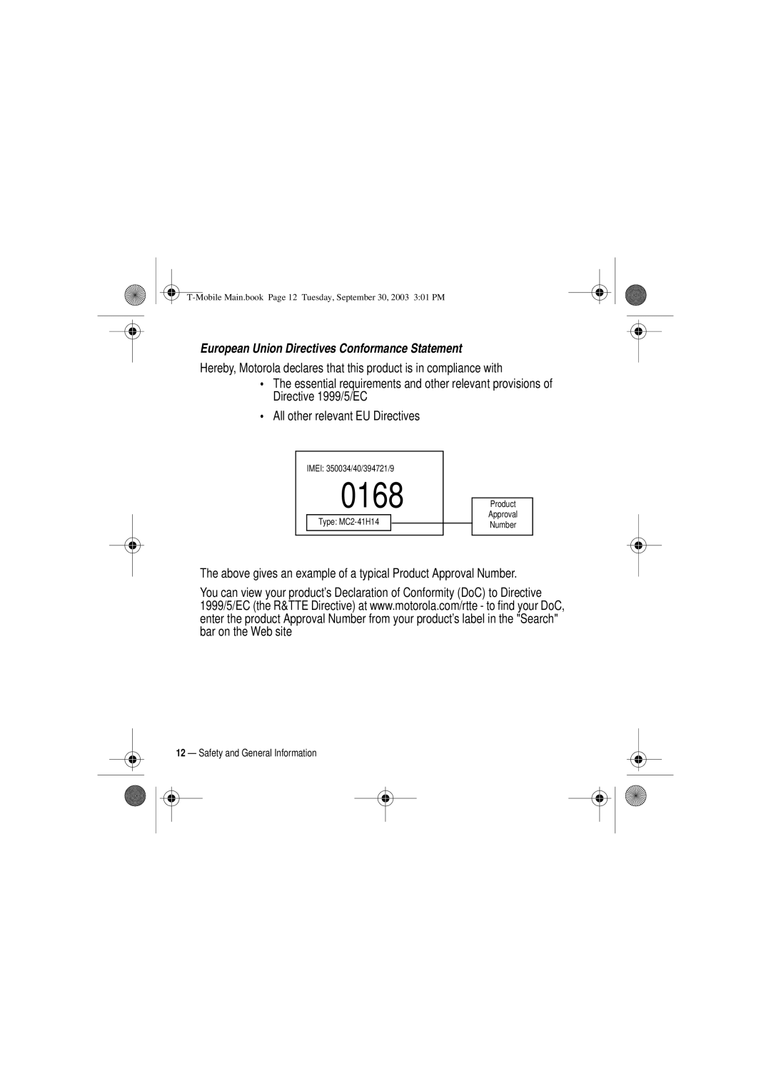 Motorola V300 manual 0168 