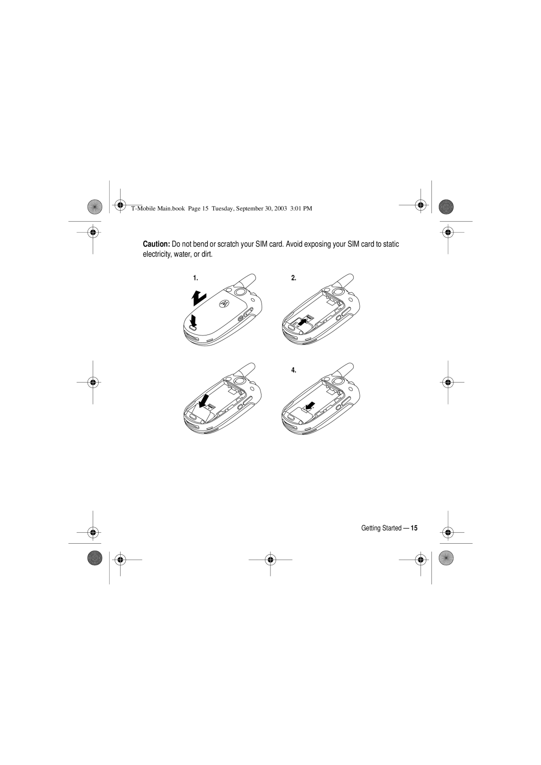 Motorola V300 manual Mobile Main.book Page 15 Tuesday, September 30, 2003 301 PM 