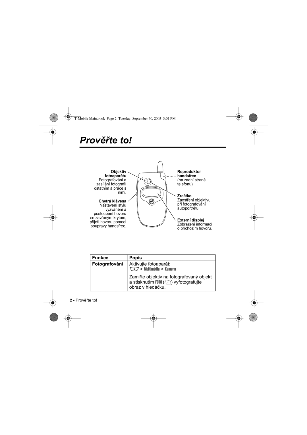 Motorola V300 manual Xqnfh 3RSLV, 0XOWLPpGLD ! .DPHUD 