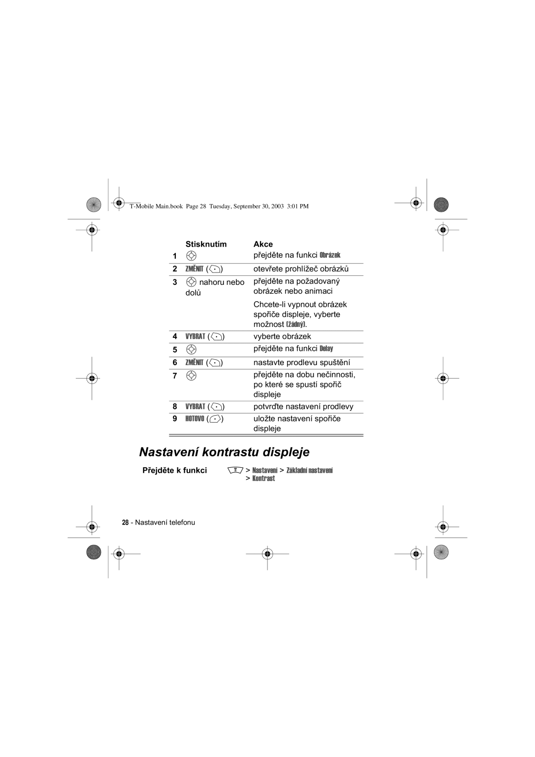 Motorola V300 manual 1DVWDYHQmNRQWUDVWXGLVSOHMH, Glvsohmh 